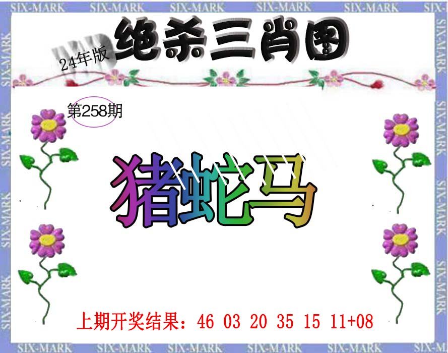 2024258期生财有道杀三肖