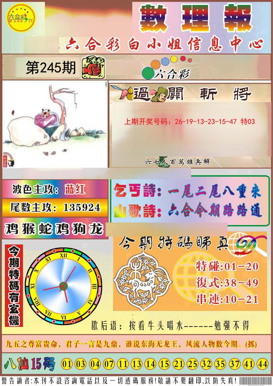 2024245期九龙数理报
