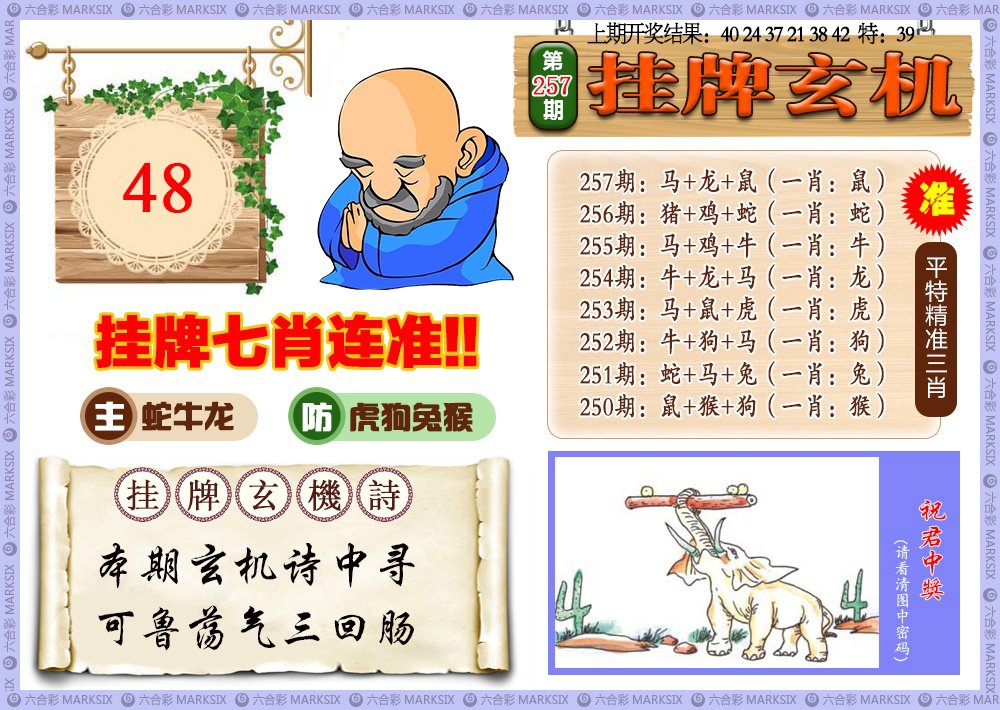 2024257期挂牌玄机