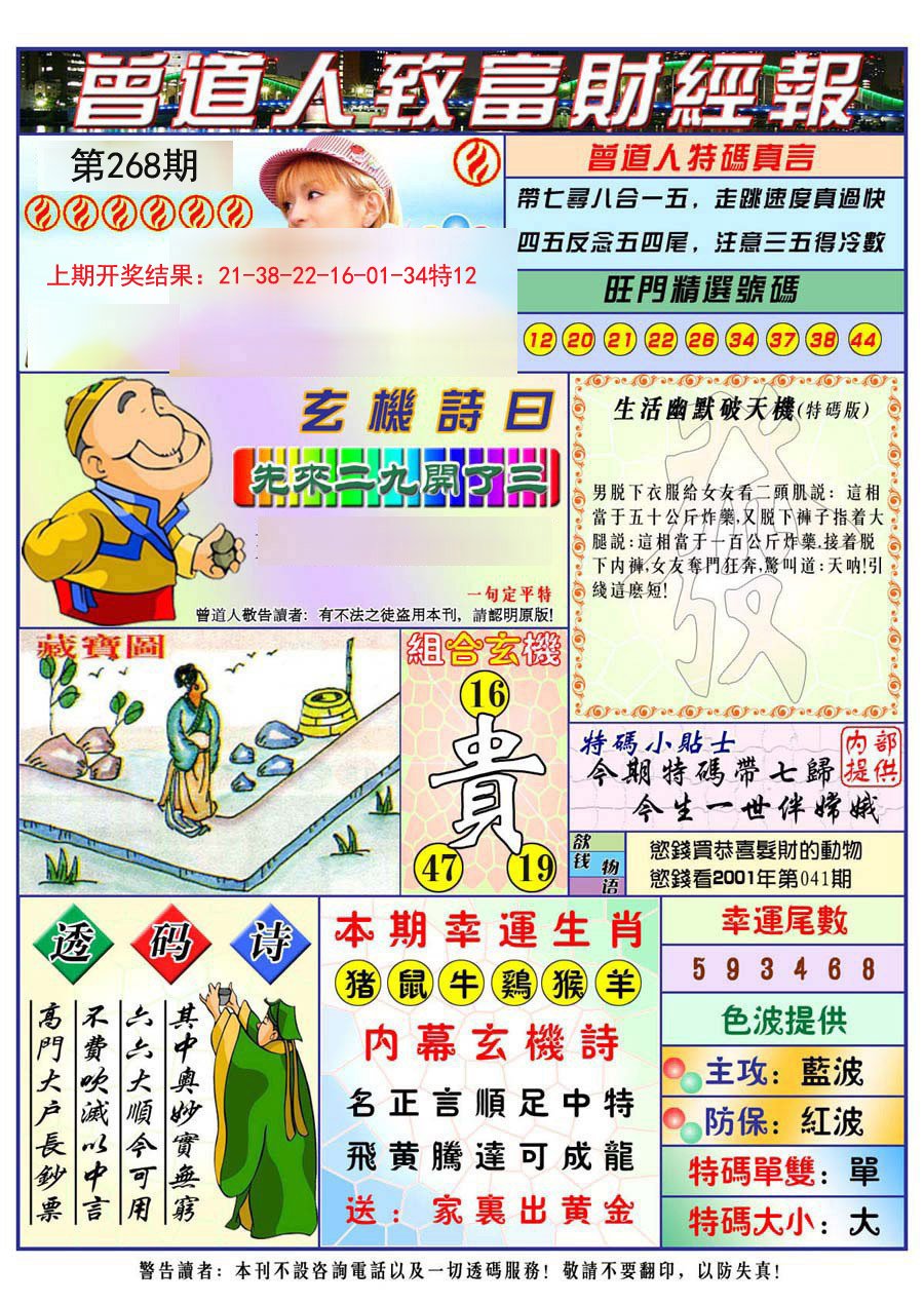 2024268期曾道人致福财经