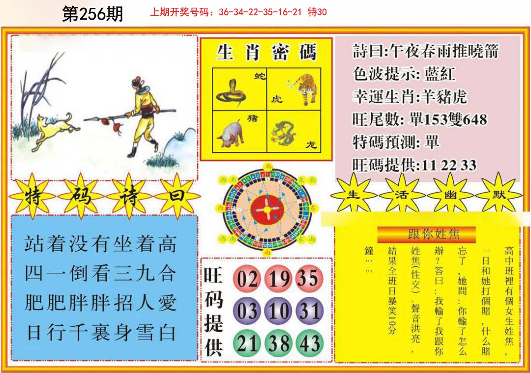 2024256期台湾八卦解宝图