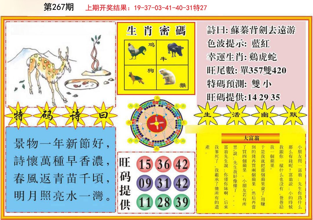 2024267期台湾八卦解宝图