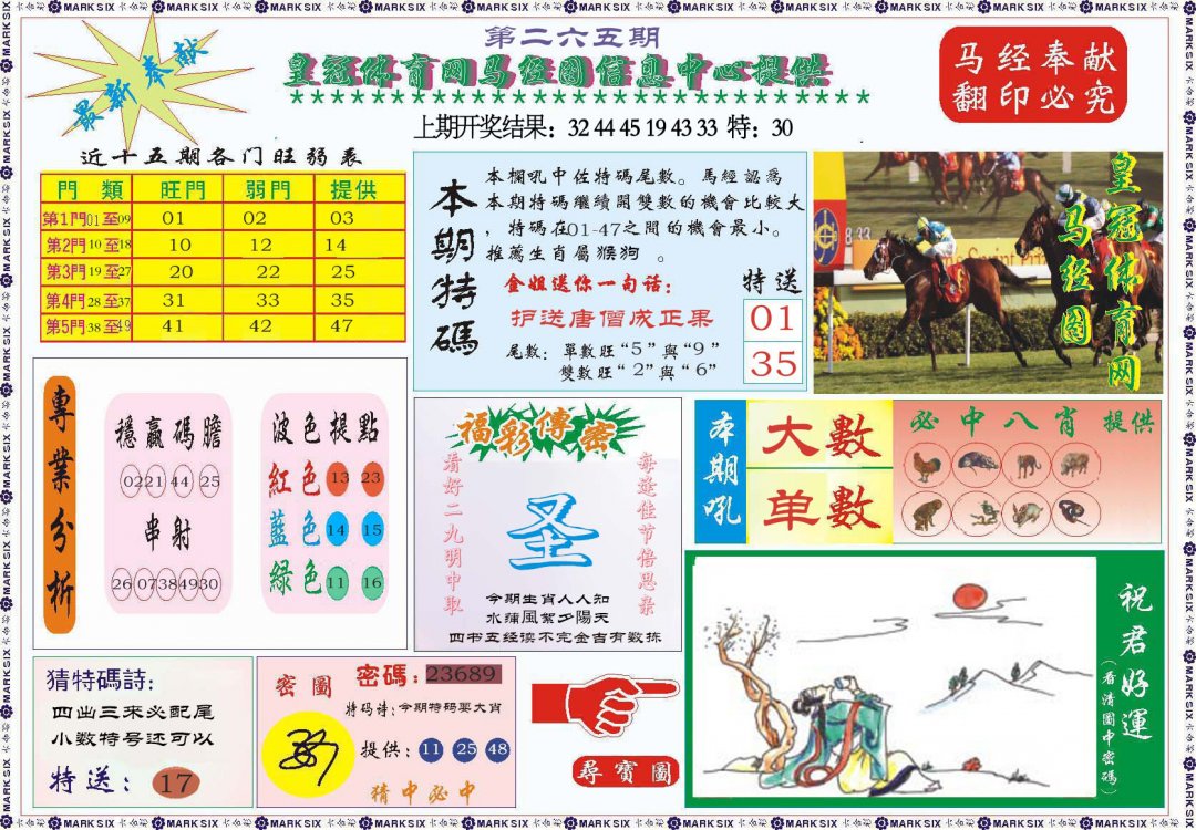 2024265期体育网马经图
