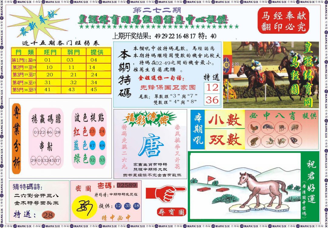 2024272期体育网马经图