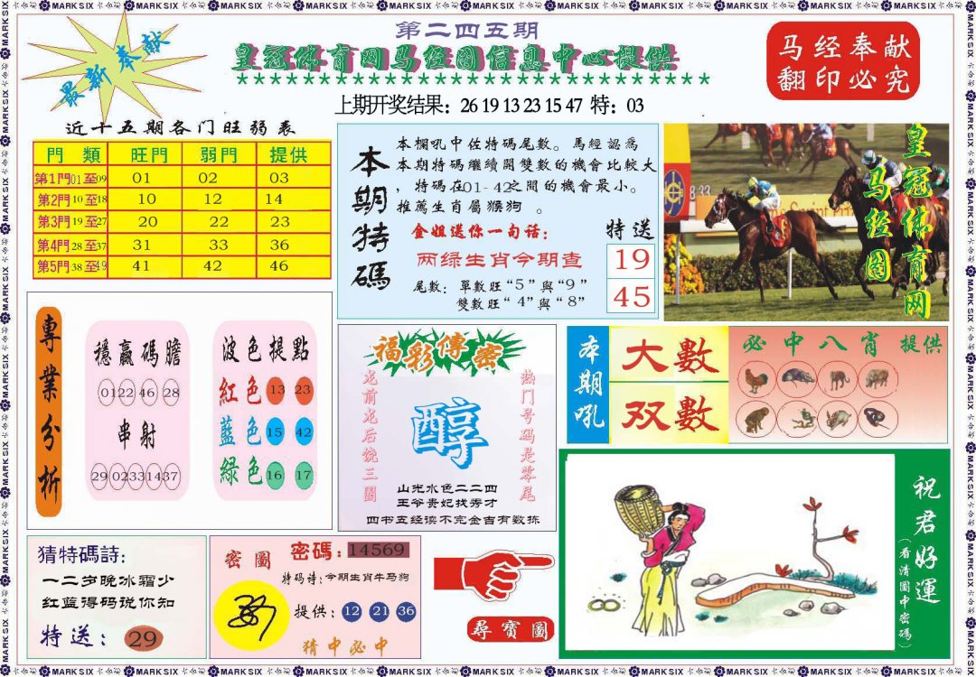 2024245期体育网马经图