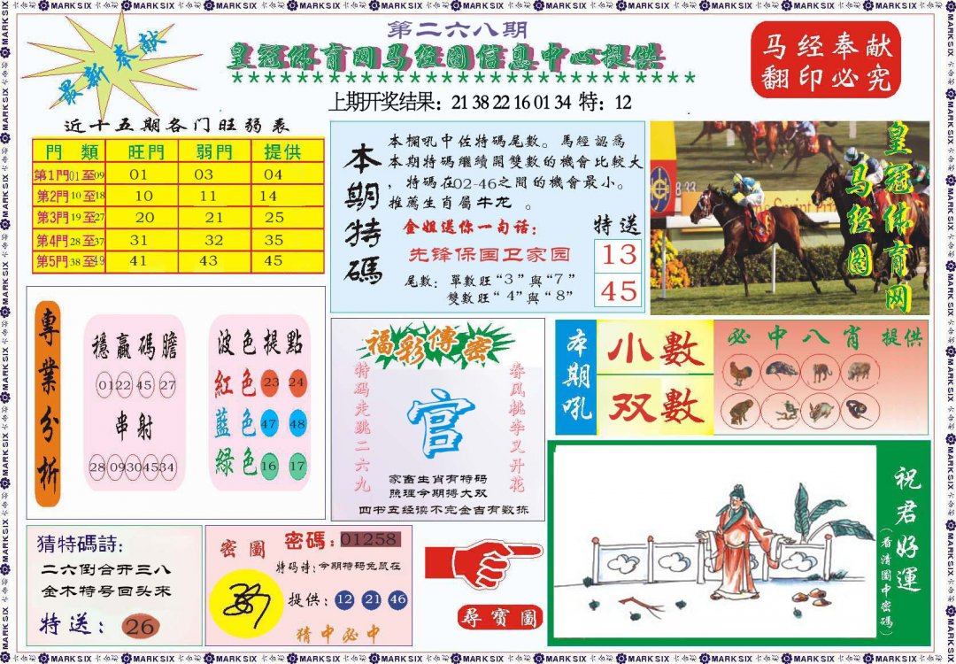 2024268期体育网马经图