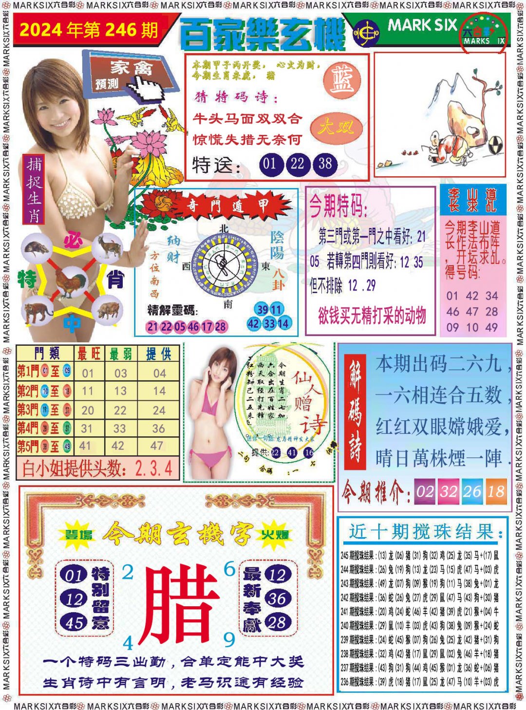 2024246期百家乐玄机