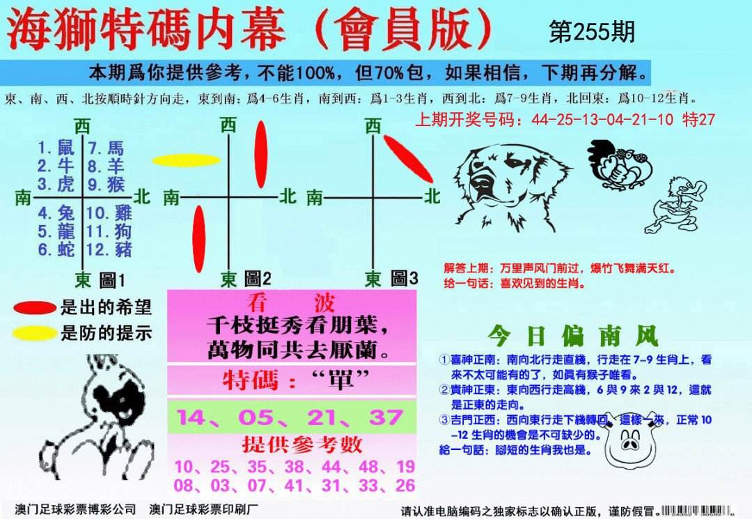 2024255期海狮特码会员报