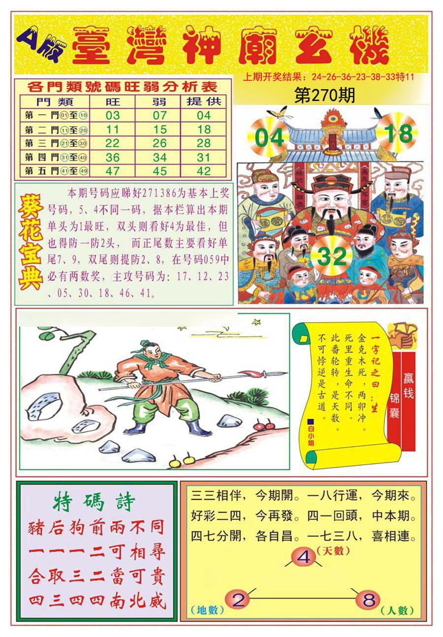 2024270期台湾神庙A