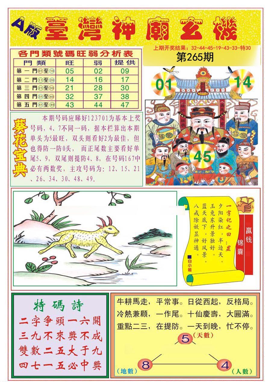 2024265期台湾神庙A