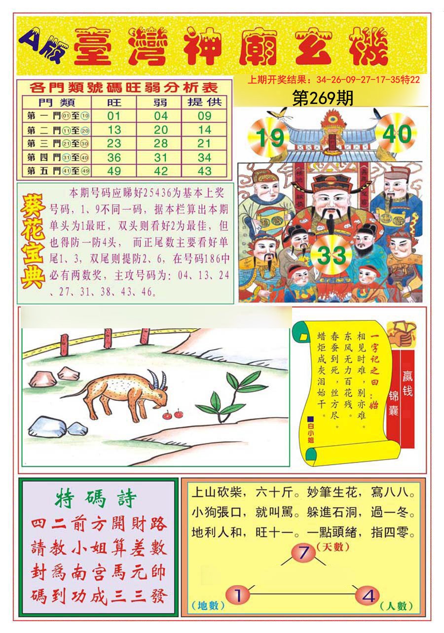 2024269期台湾神庙A