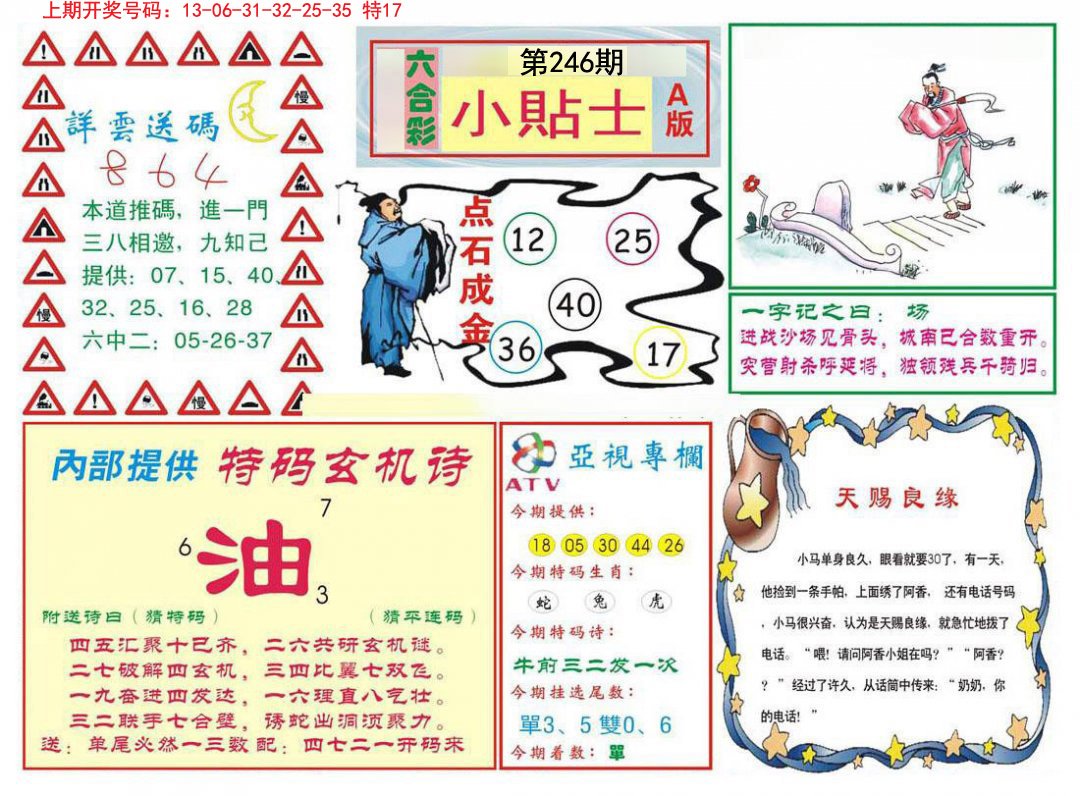 2024246期小贴士A