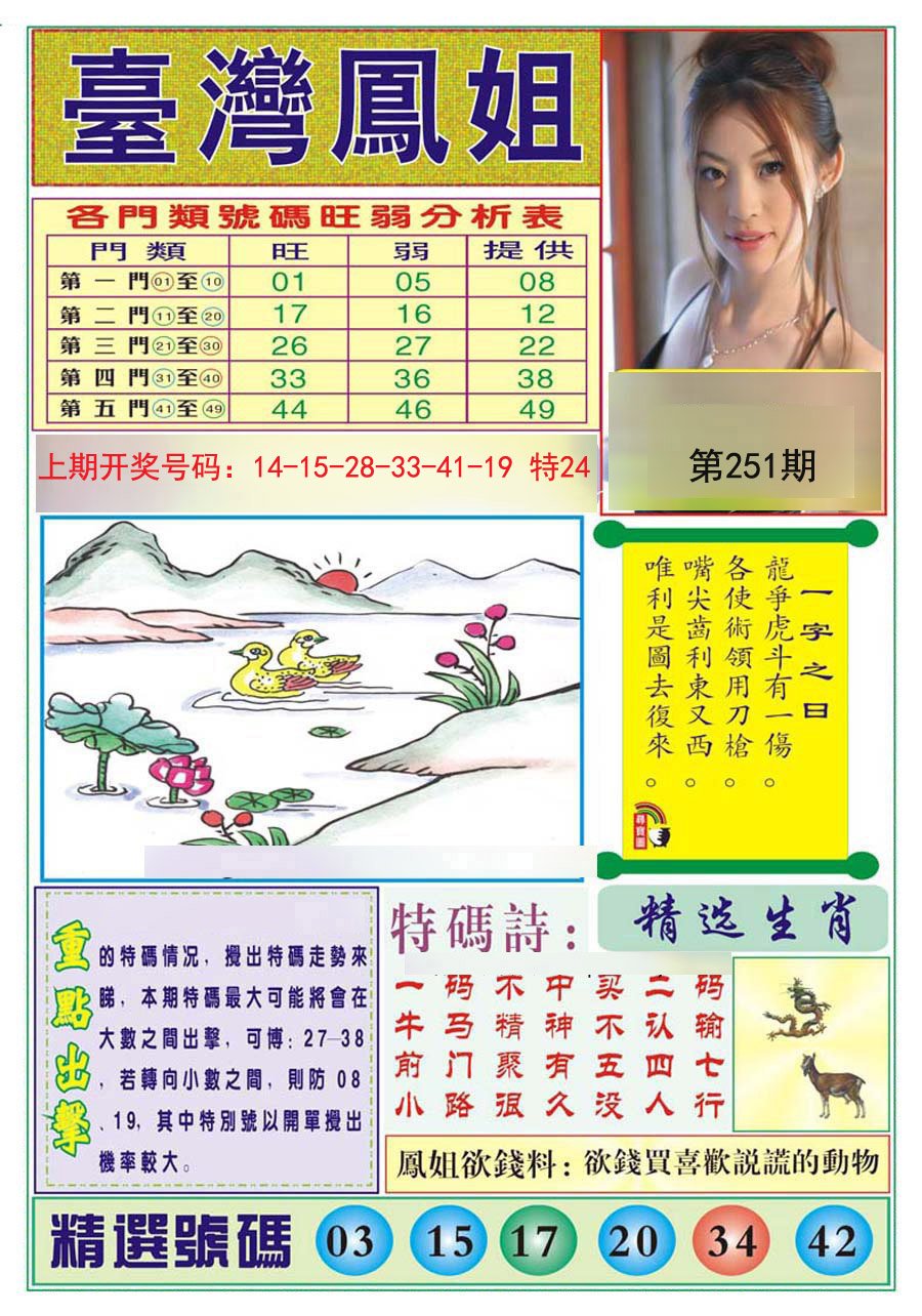 2024251期台湾凤姐