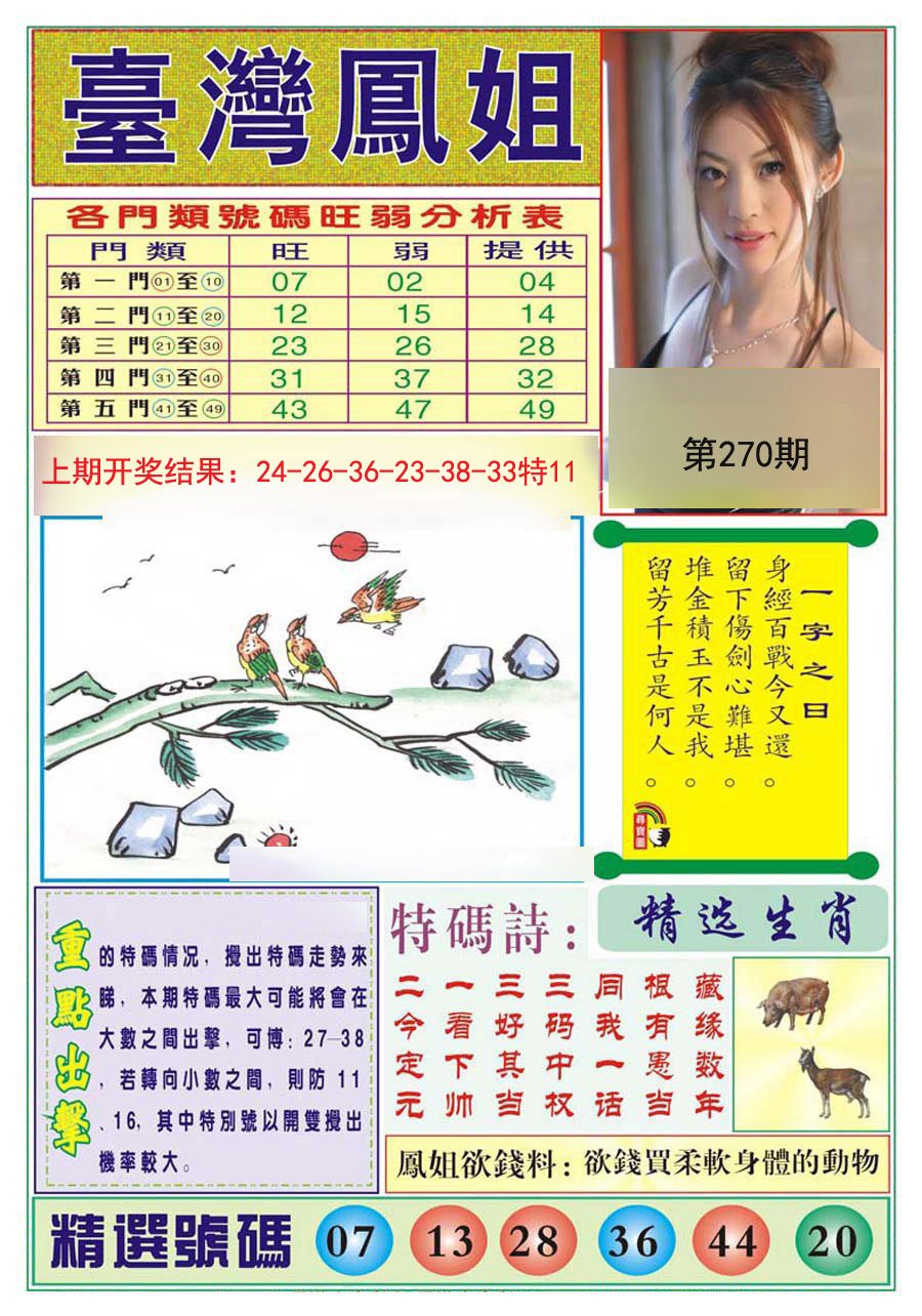 2024270期台湾凤姐
