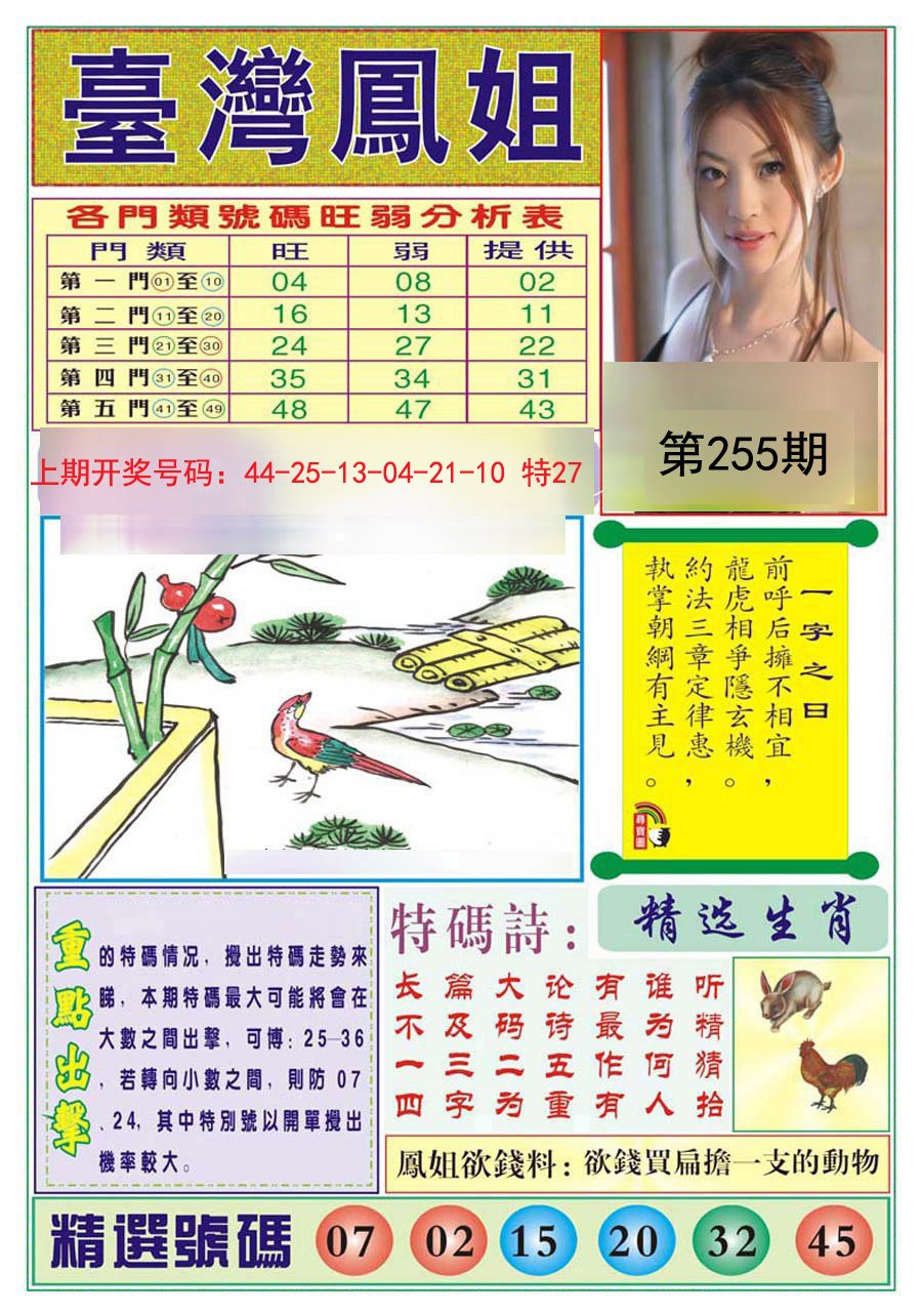 2024255期台湾凤姐