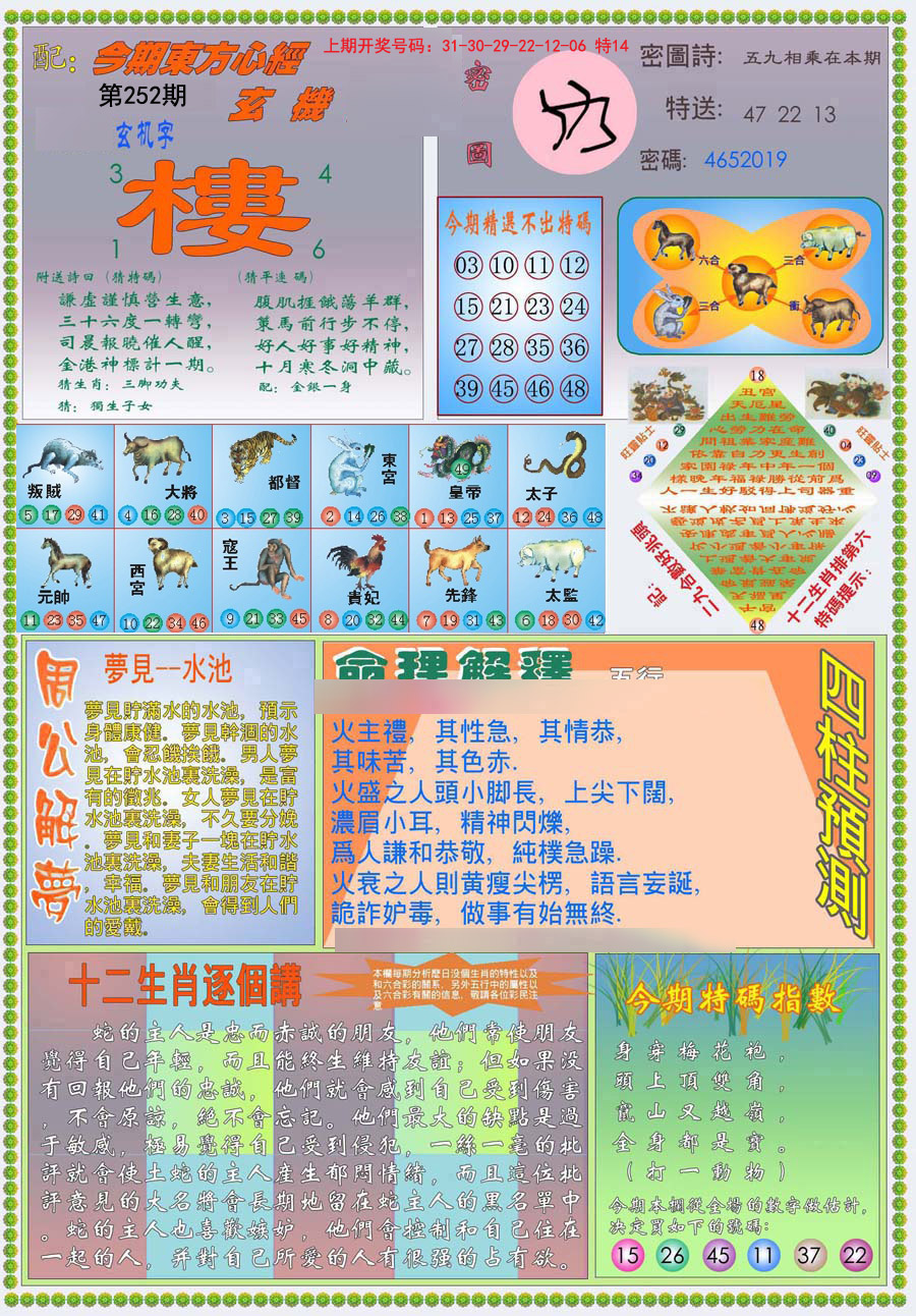 2024252期(新版)东方心经B