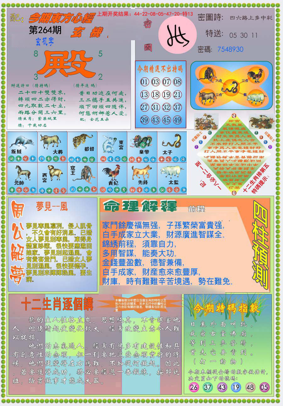 2024264期(新版)东方心经B