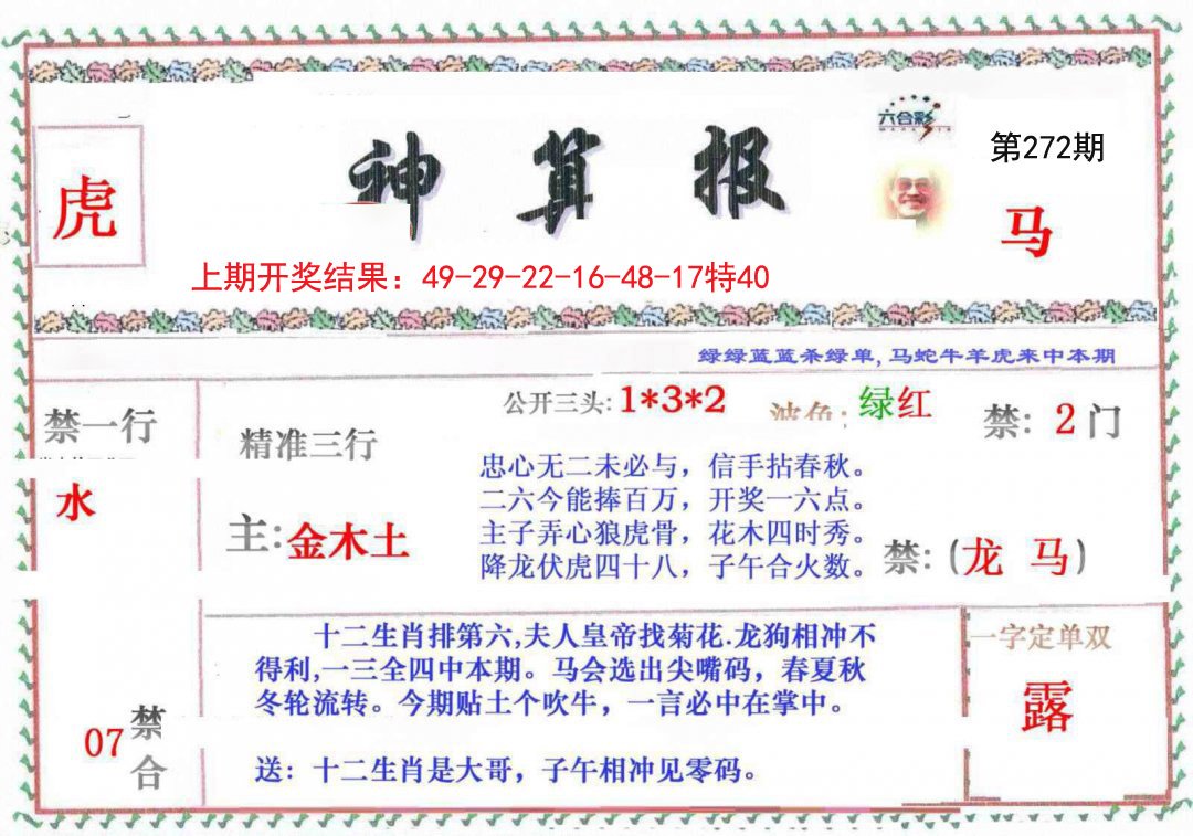 2024272期神算報