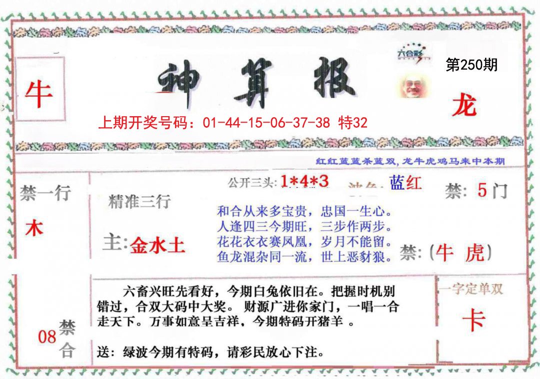 2024250期神算報