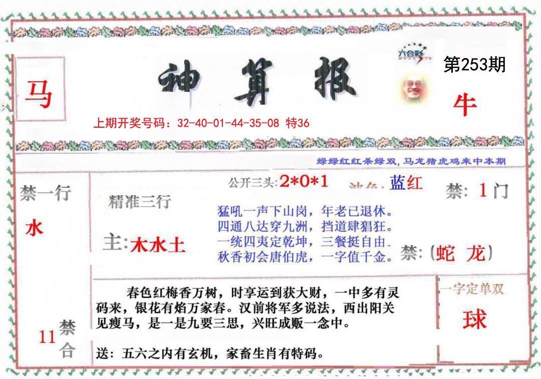 2024253期神算報