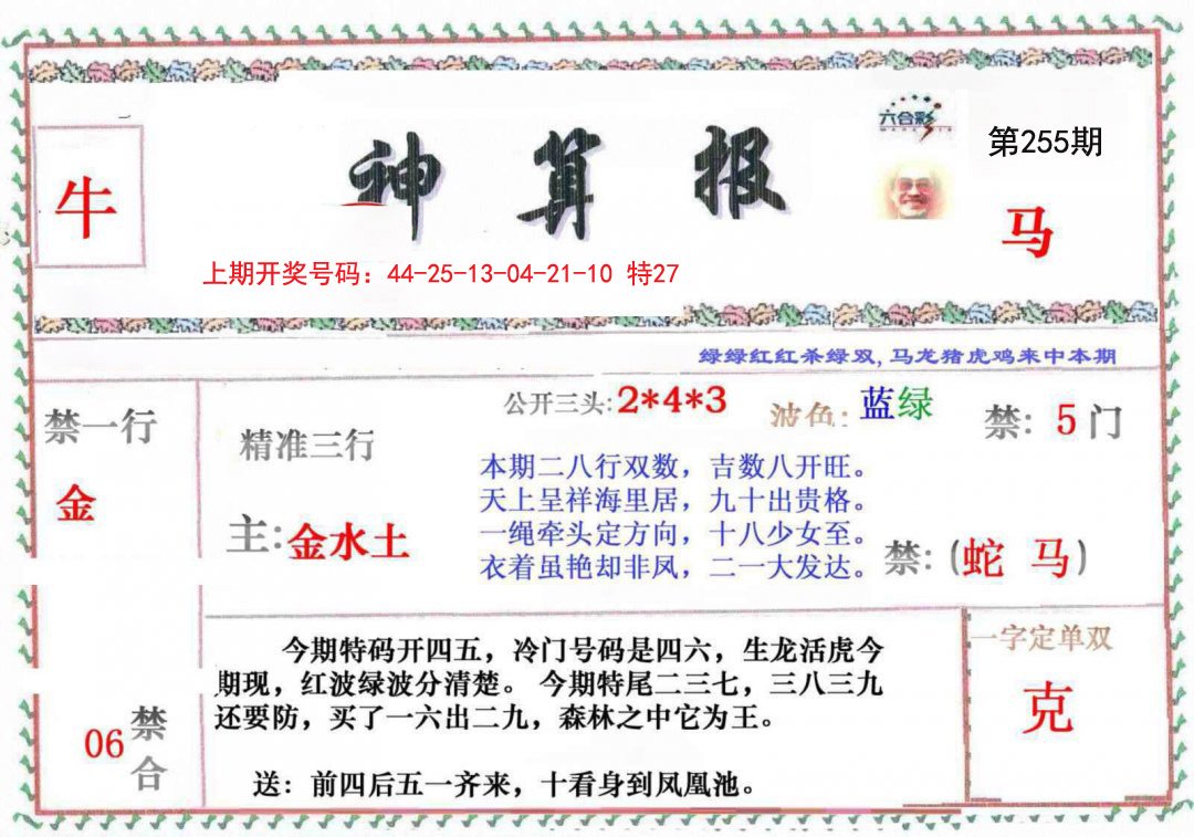 2024255期神算報