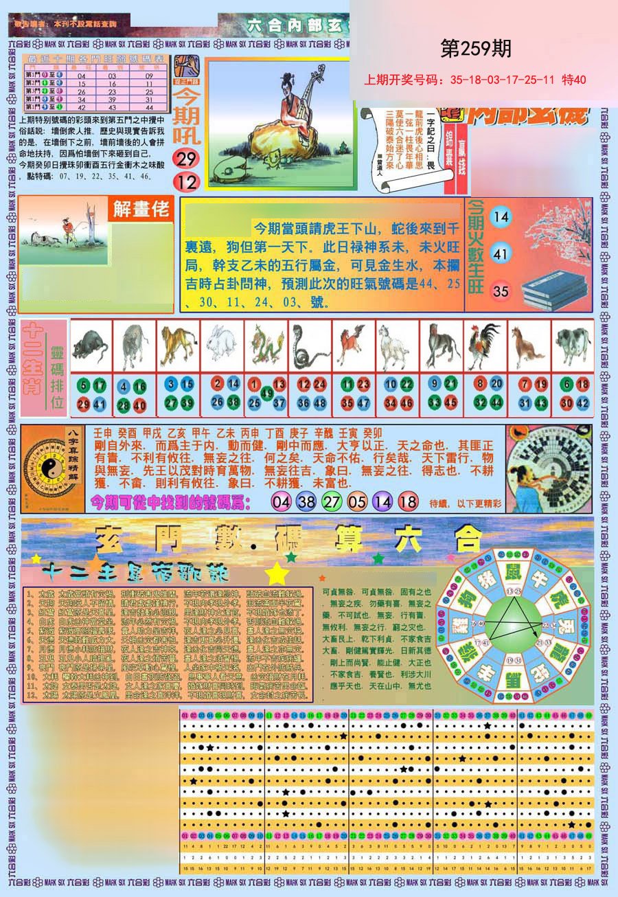 2024259期(新版)内部玄机A