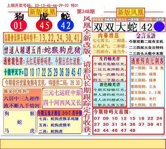 2024248期二代凤凰报