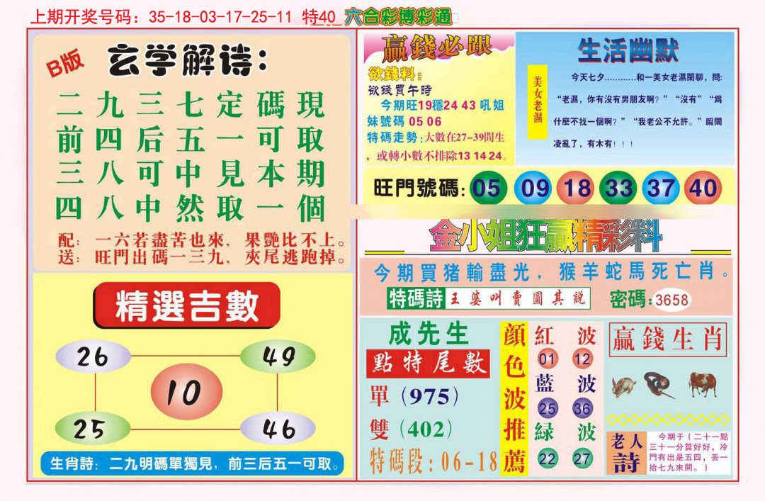 2024259期博彩通B