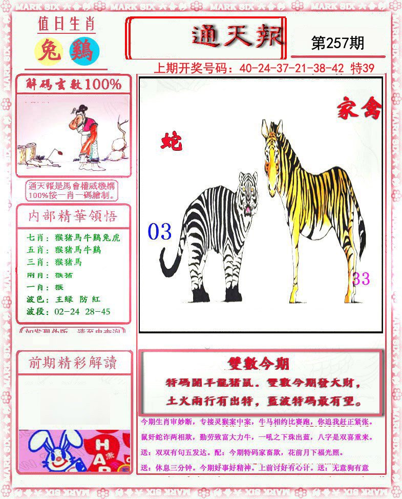 2024257期小喜通天报