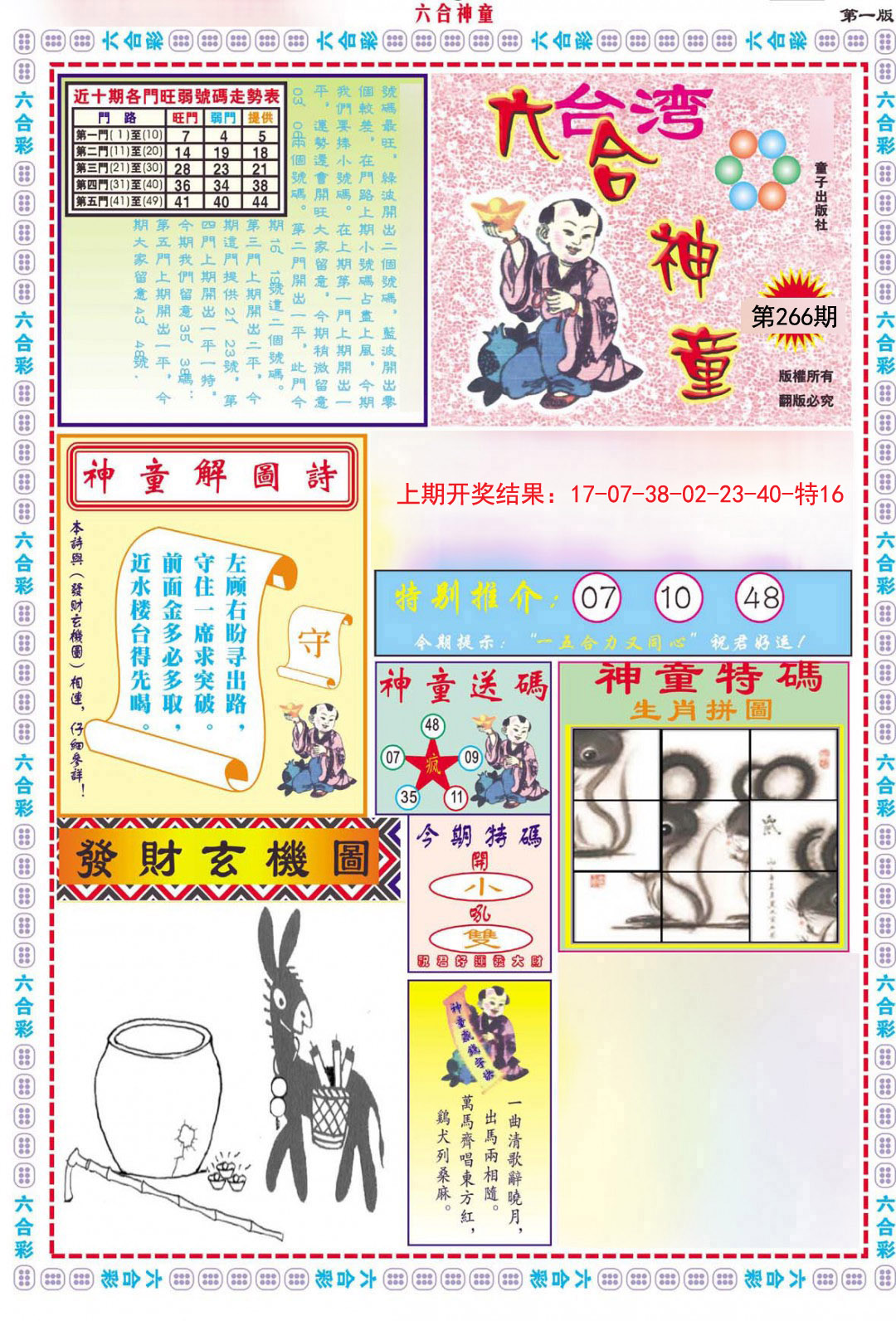 2024266期六合神童A