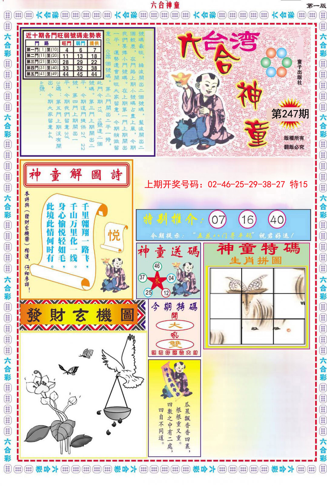 2024247期六合神童A