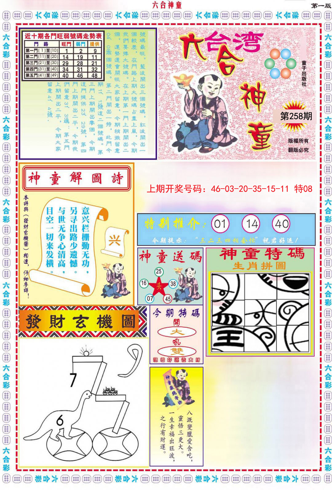 2024258期六合神童A