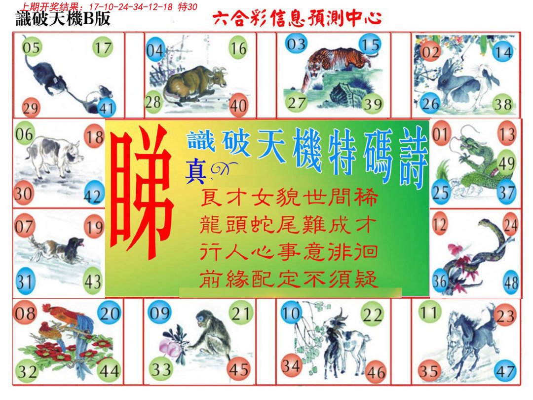 2024273期识破天机B版