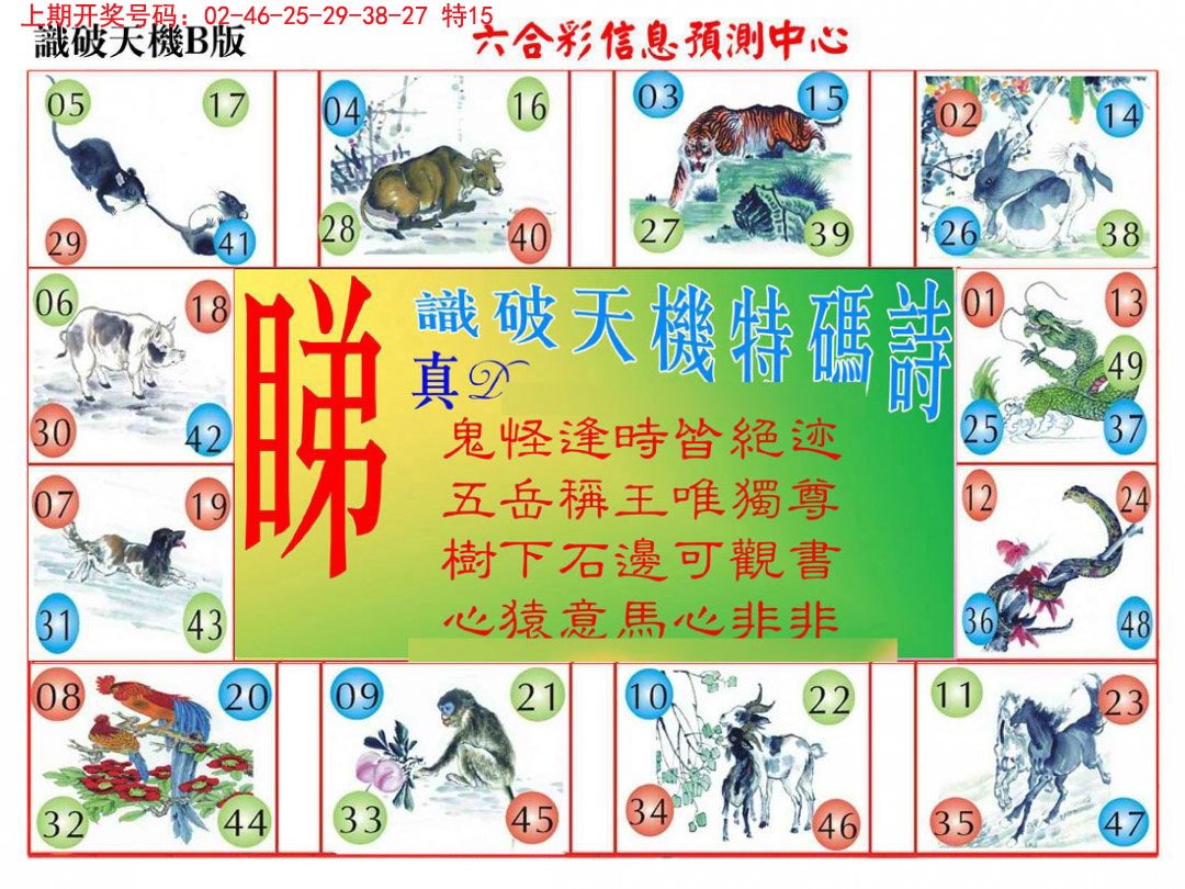 2024247期识破天机B版