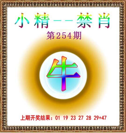 2024254期小精禁肖