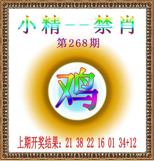 2024268期小精禁肖