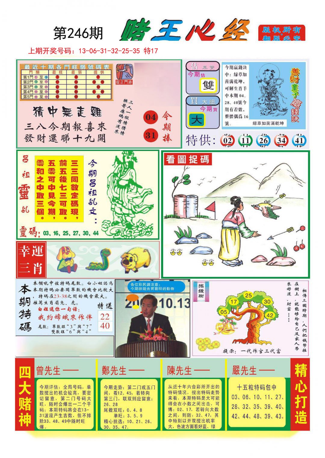 2024246期赌王心经