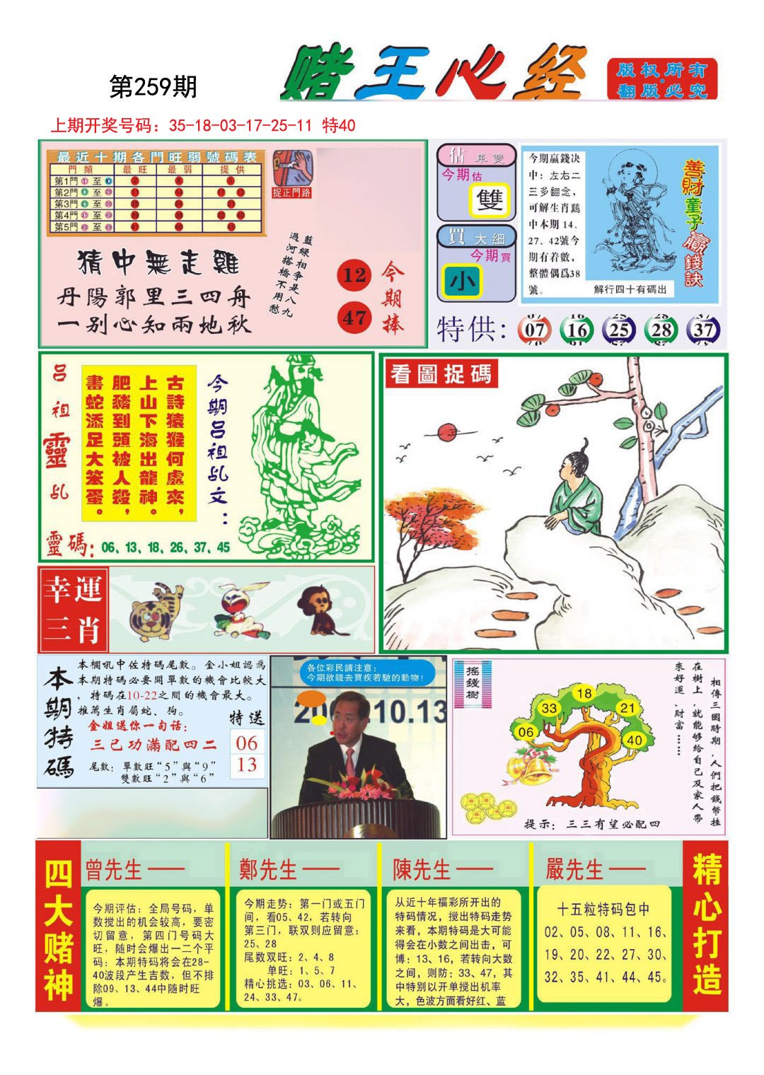 2024259期赌王心经