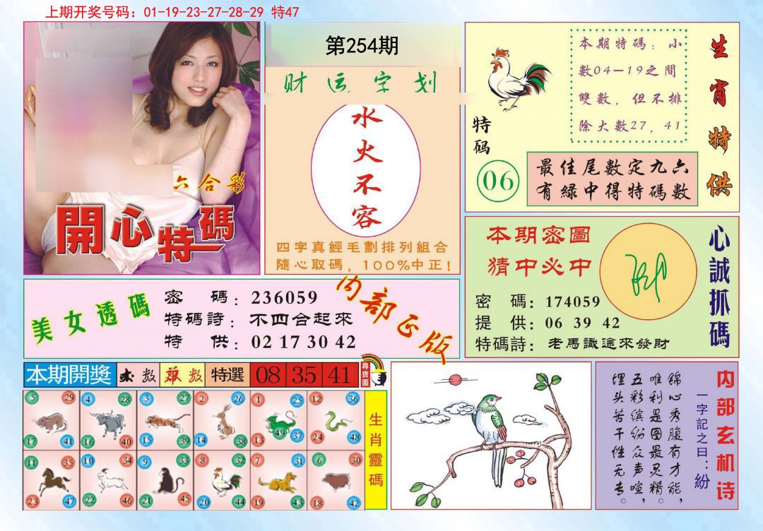 2024254期开心特码
