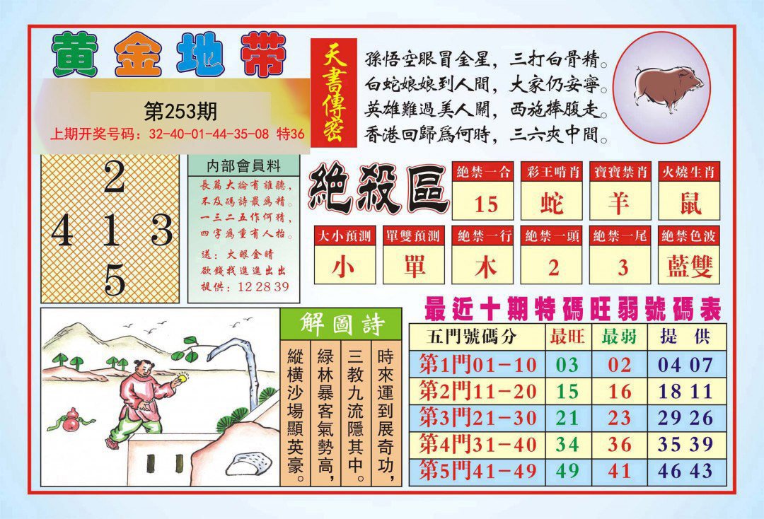 2024253期黄金地带
