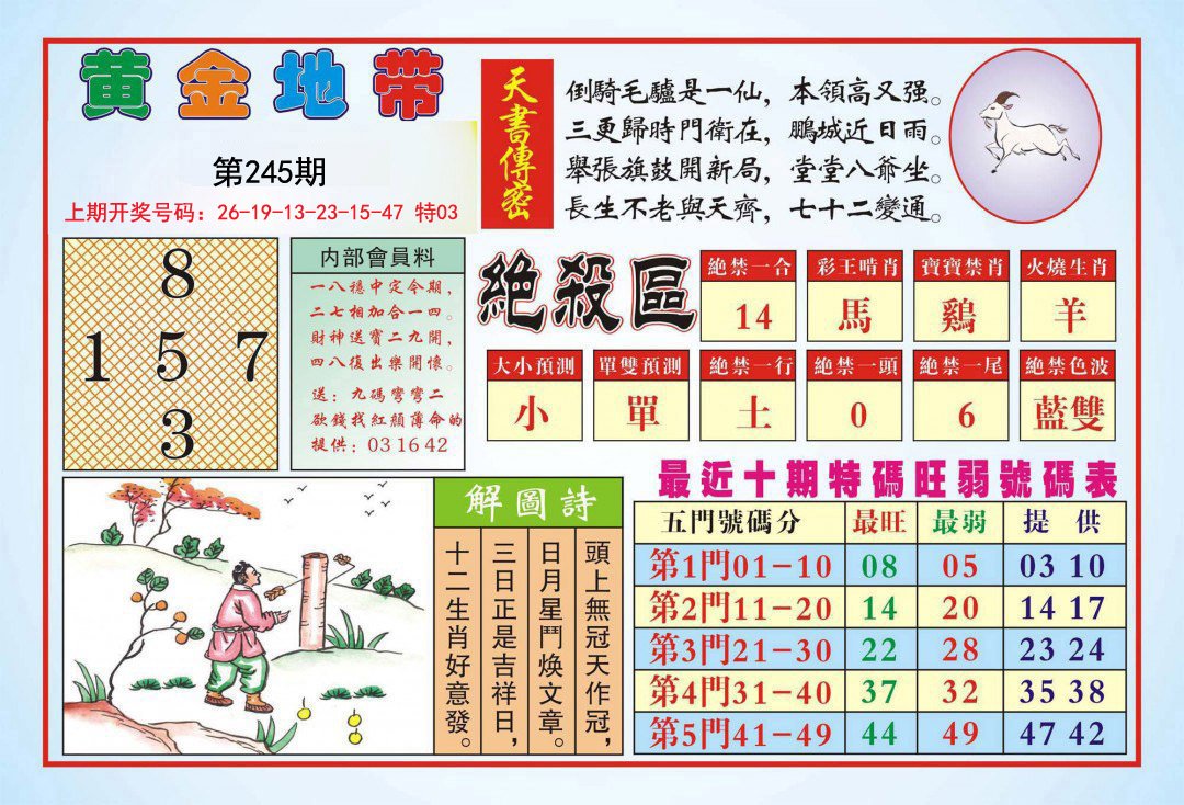 2024245期黄金地带