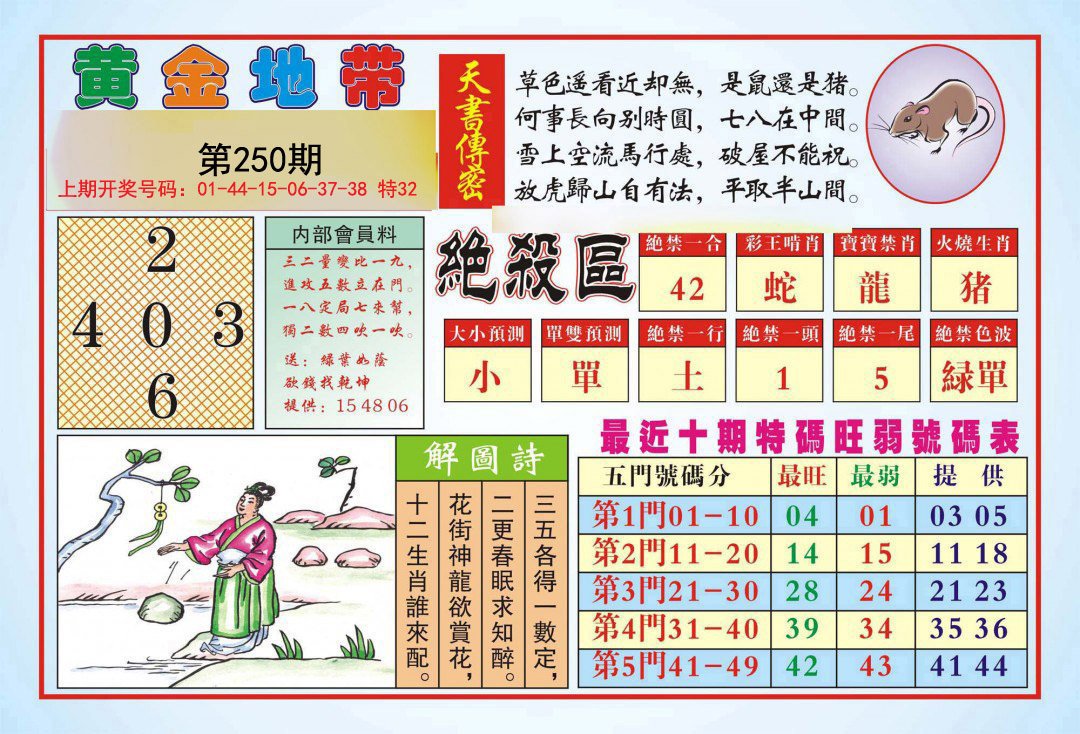 2024250期黄金地带