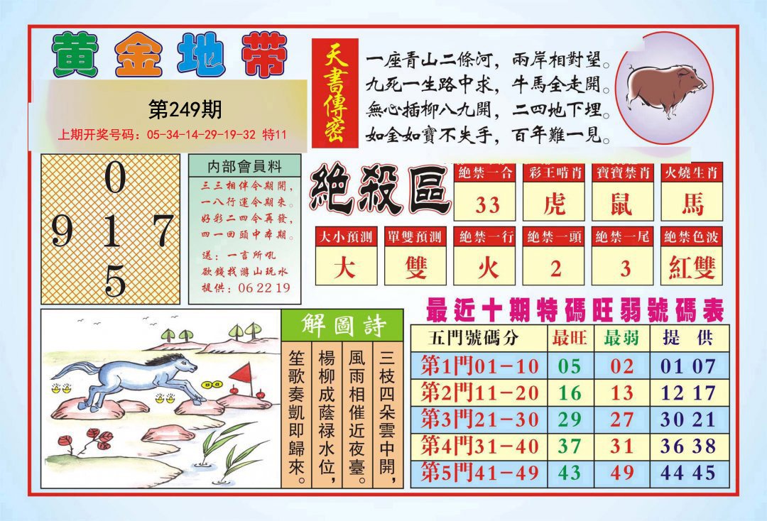 2024249期黄金地带