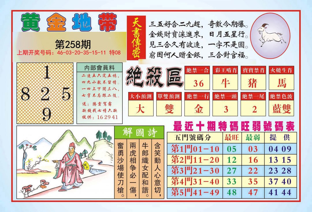 2024258期黄金地带