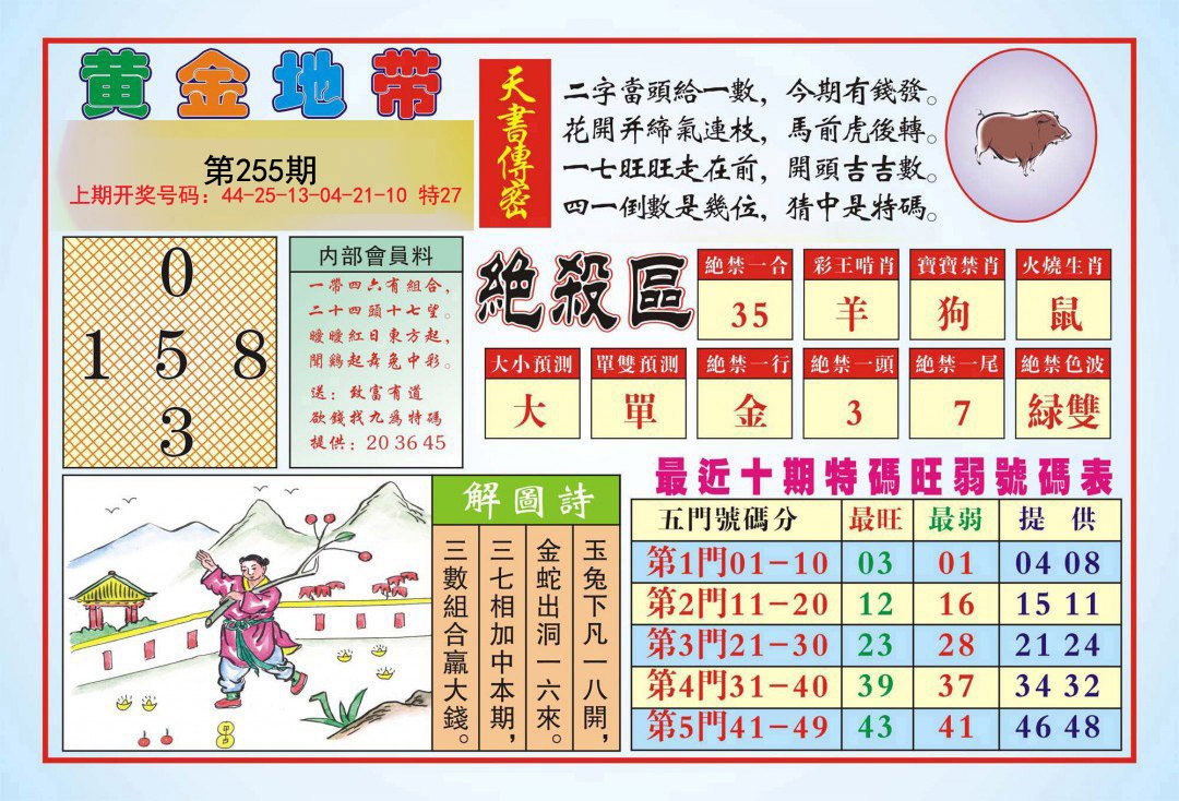 2024255期黄金地带