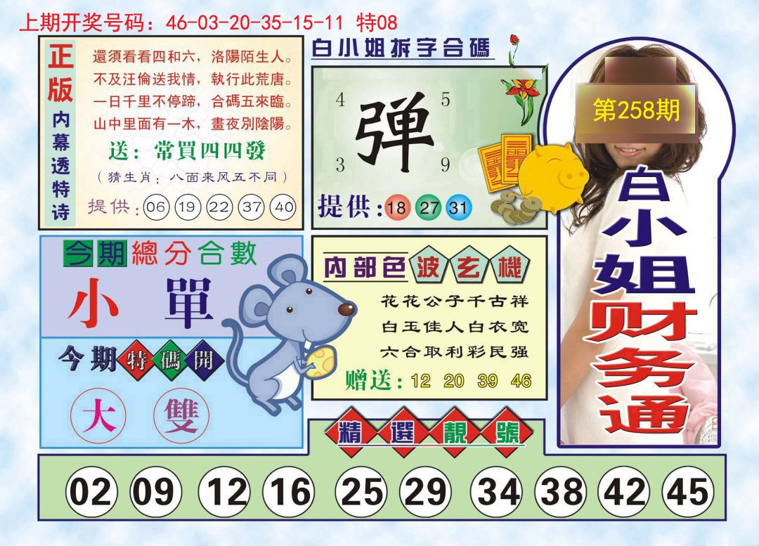 2024258期白小姐财务通