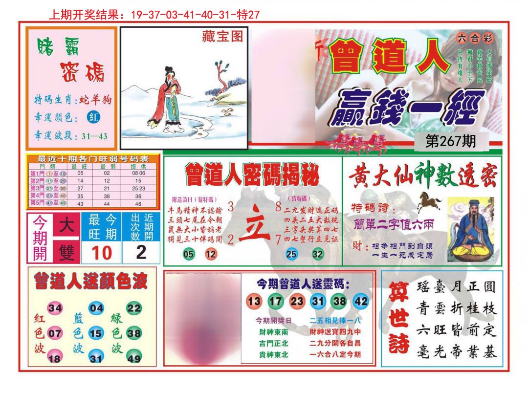2024267期赢钱一经