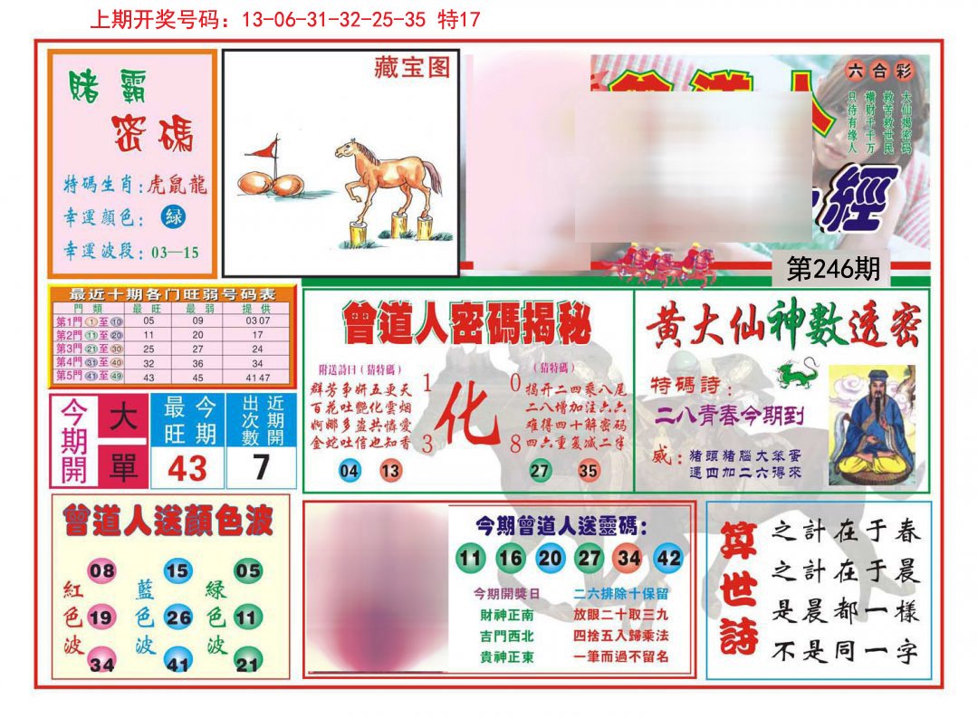 2024246期赢钱一经