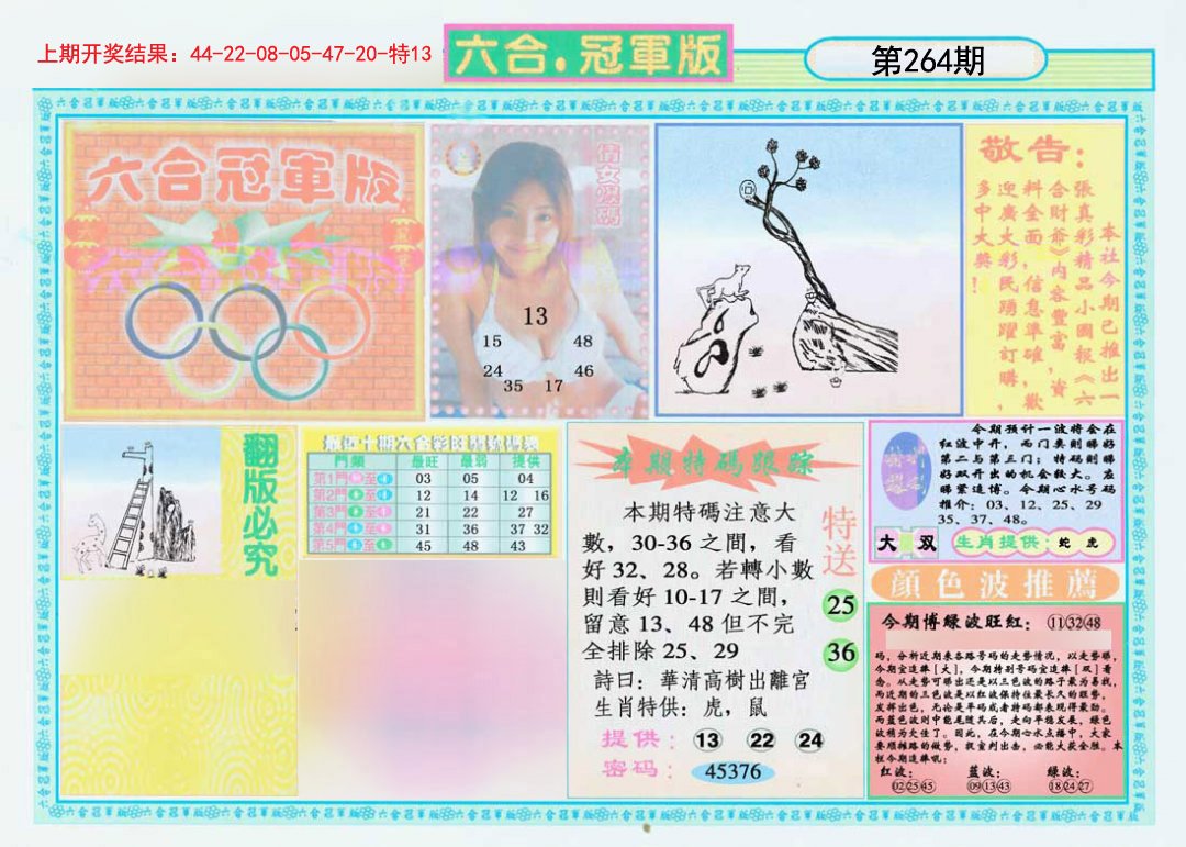 2024264期六合冠军版A