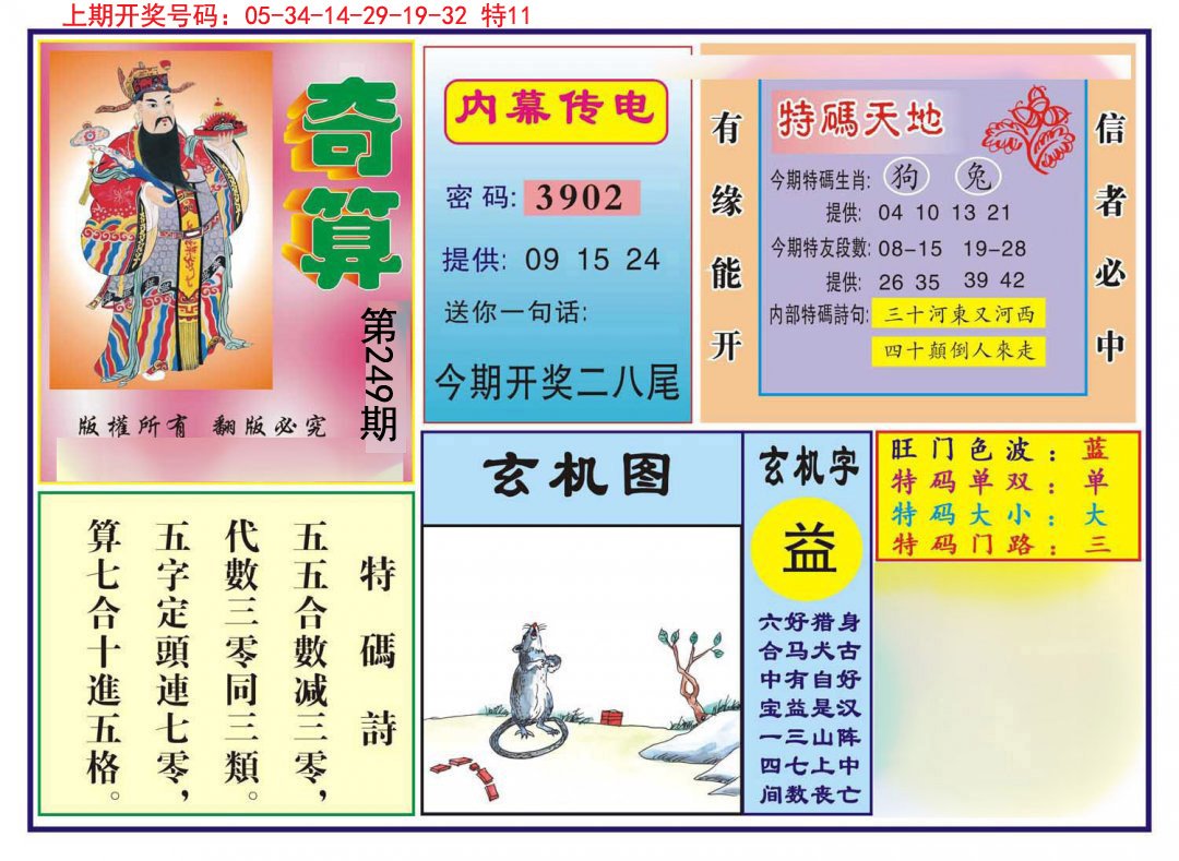 2024249期奇算